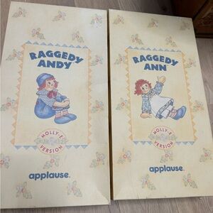 Applause Raggedy Ann and Andy Doll Boxes